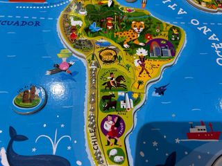 Puzzle Magnético Mapa Mundo Educativo
