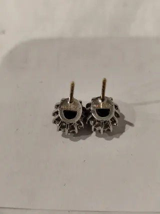 Pendientes zafiro y diamantes
