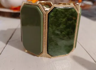 Bracciale oro e verde