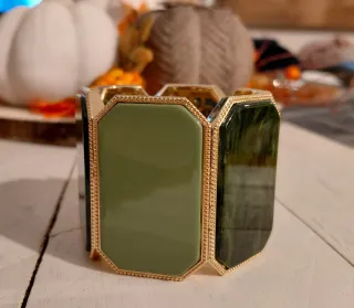 Bracciale oro e verde