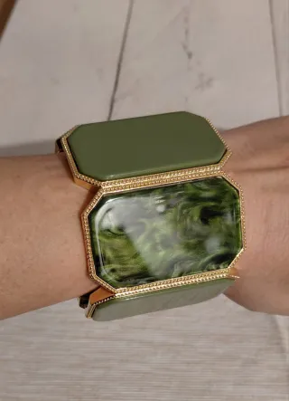 Bracciale oro e verde
