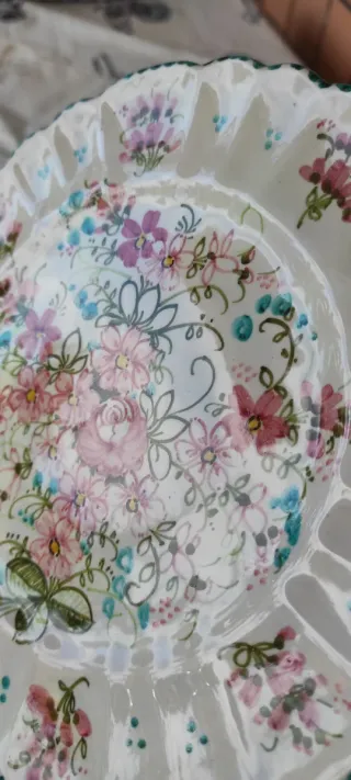 Servizio 6 Piatti Dessert Floreale Artigianale