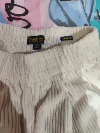 Pantalón pana niña wide leg T 8-9 años