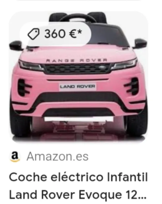 Coche Eléctrico Infantil Land Rover Rosa