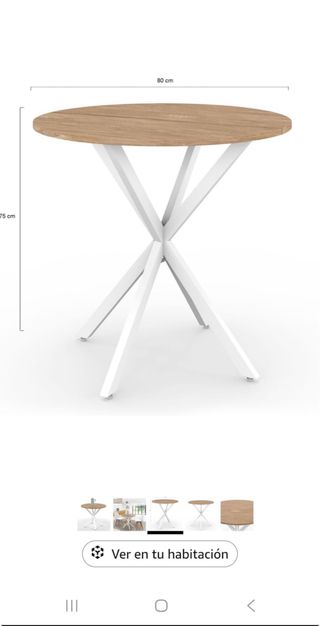 Due tavoli rotondi da pranzo IDMarket 80cm 45€ ciascuno