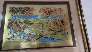 Quadro decorativo metallo dorato