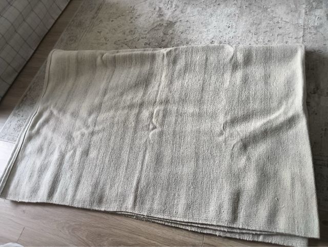 Tappeto in Lana e Cotone Beige Multicolore