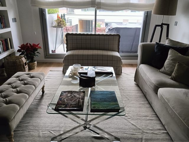 Tappeto in Lana e Cotone Beige Multicolore