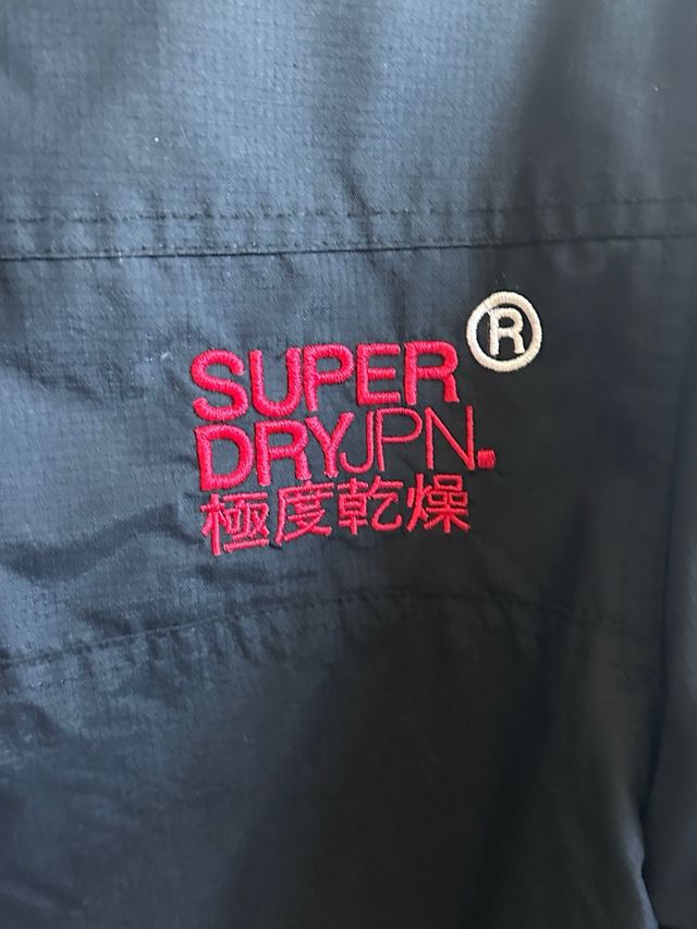 Abrigo Unisex Superdry Negro/Rojo Talla S