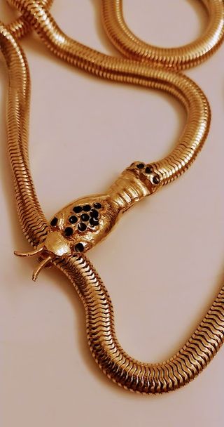 Cintura serpente catena oro nero