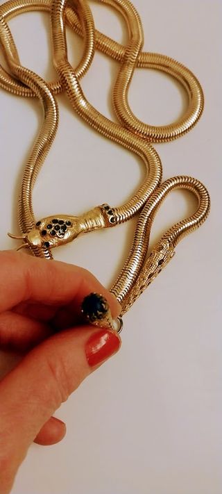 Cintura serpente catena oro nero