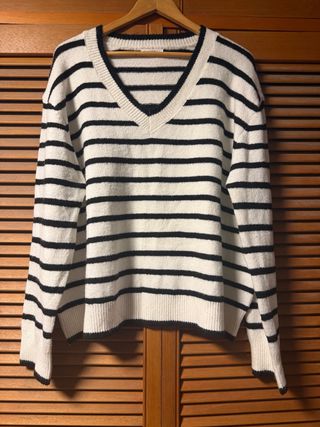 Jersey rayas cuello pico