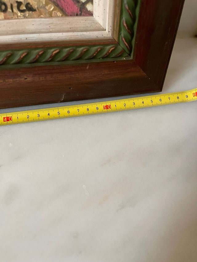 Óleo de puerta rústica por artista local