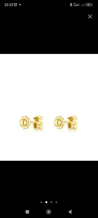 Pendiente Tous Oso Puppies Oro 18k