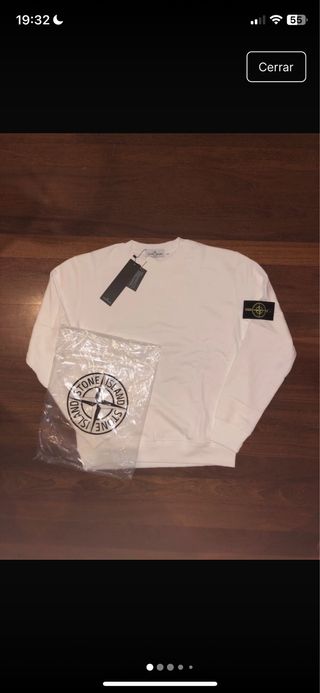 Sudadera Stone Island Talla S Blanca Nueva