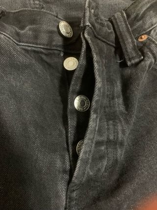 H&M Pantalones Loose Straight Fit Negros