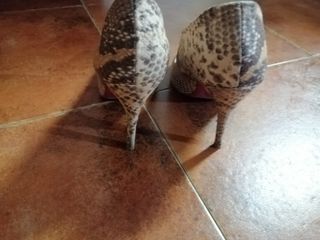 Zapatos tacón imitación piel serpiente