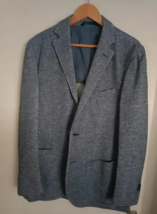 Americana Massimo Dutti Azul/Gris