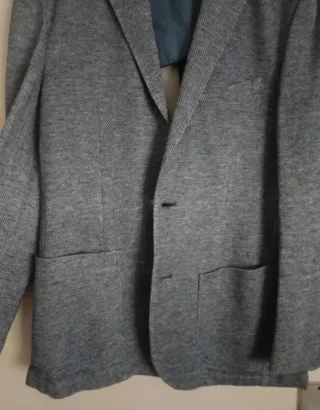 Americana Massimo Dutti Azul/Gris