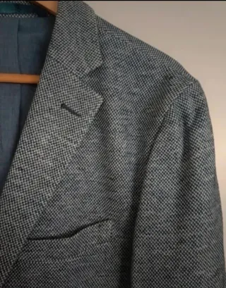Americana Massimo Dutti Azul/Gris