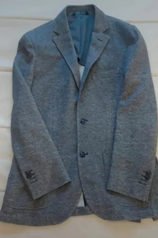 Americana Massimo Dutti Azul/Gris