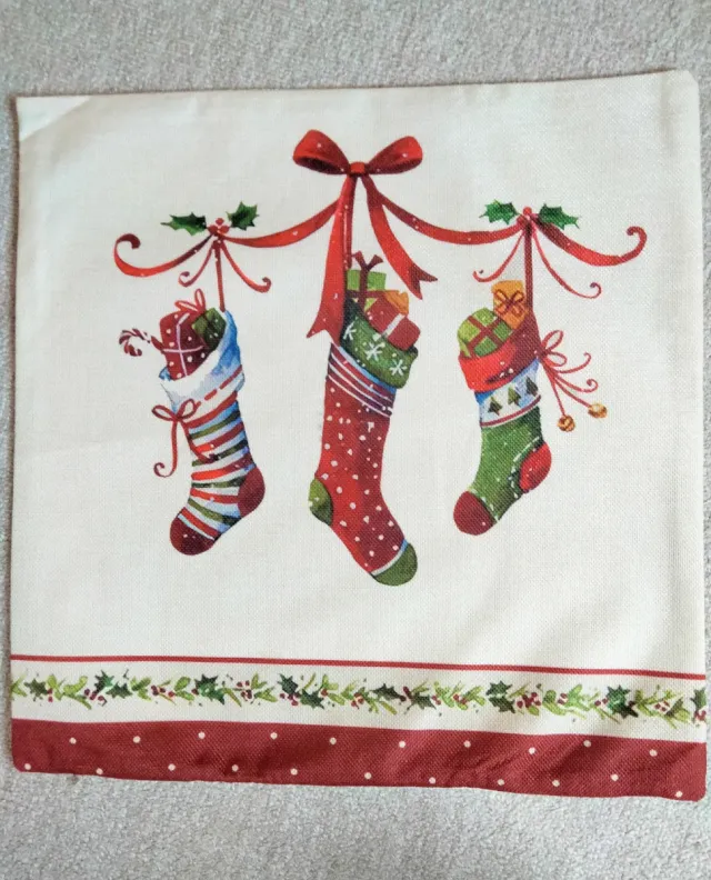 4 capas para almofadas 45x45 com motivos natalinos