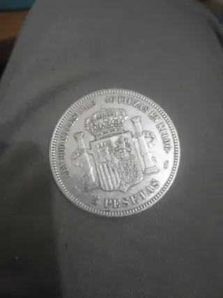 5 Pesetas 1871 Moneda Antigua