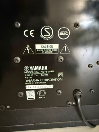 Yamaha Subwoofer Nero