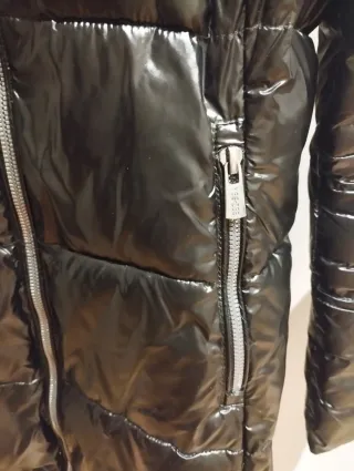 Abrigo largo plumífero mujer