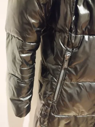 Abrigo largo plumífero mujer