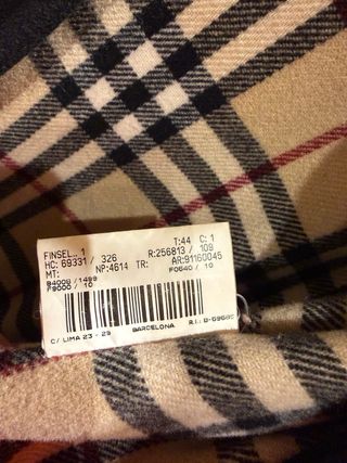 Trenca Burberry Negra Talla 44