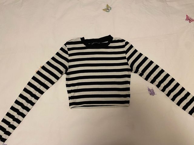 Camiseta Zara Rayas Manga Larga