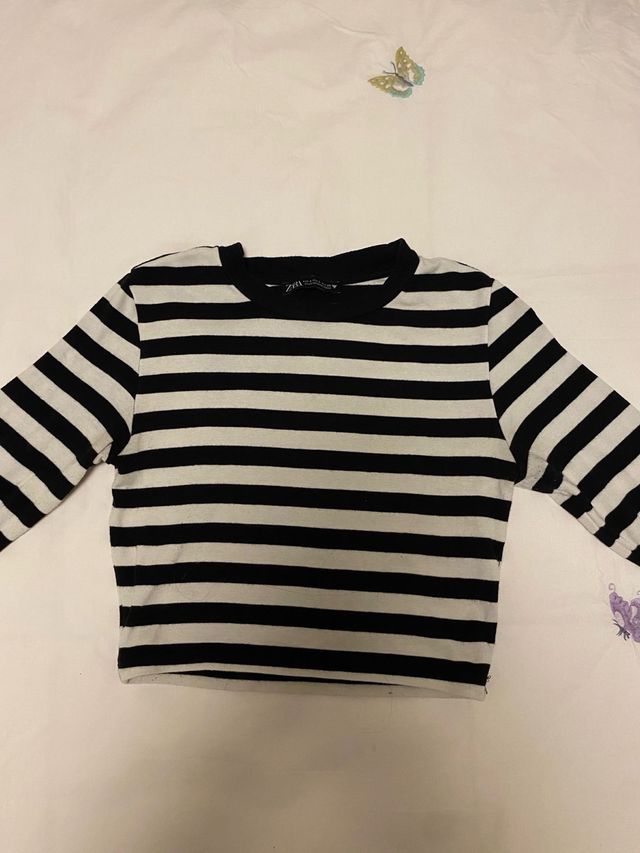 Camiseta Zara Rayas Manga Larga