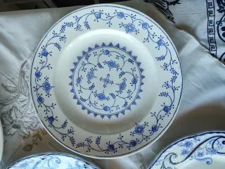 6 Piatti Antichi Decorati Blu