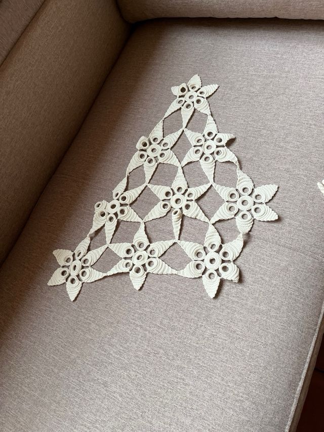 5 tapetes de ganchillo hechos a mano