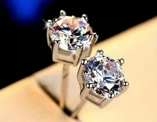 Pendientes Plata y Moissanita