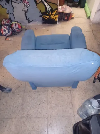 Sillón de salón azul