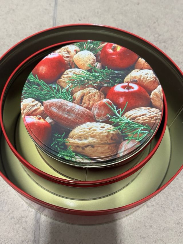 Lotto di 3 Scatole Metalliche Rotonde