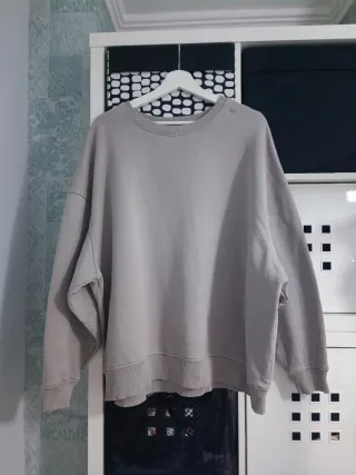Sudadera Oversize Gris Oysho Talla Única