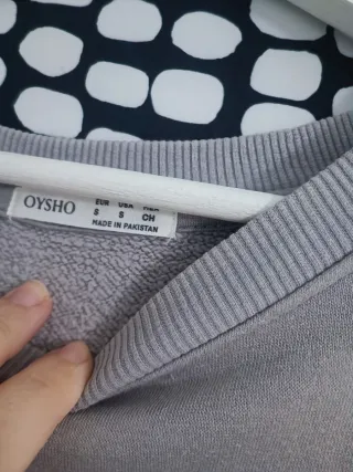 Sudadera Oversize Gris Oysho Talla Única