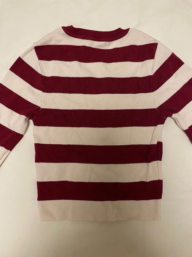 Camiseta Zara Rayas Roja y Blanca