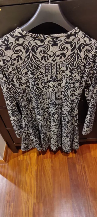 Vestido estampado cremallera talla L