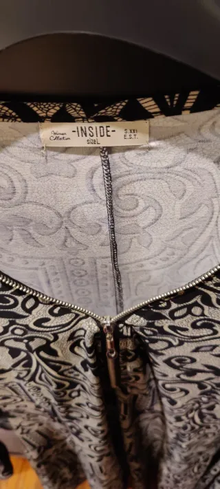 Vestido estampado cremallera talla L