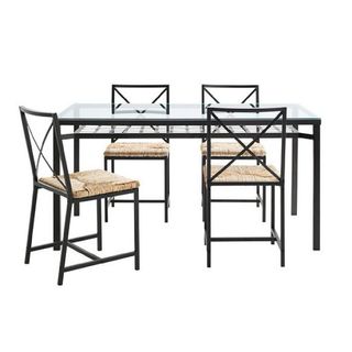 Set di 4 sedie in metallo e iuta IKEA