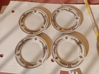 Set 4 Piattini Porcellana Floreale