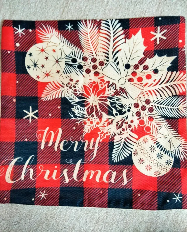 4pzs. Fundas para Almofadas 40x40cm Motivos Natalinos