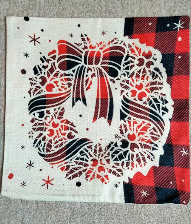 4pzs. Fundas para Almofadas 40x40cm Motivos Natalinos