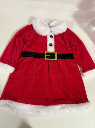 Vestido Papá Noel Niña 12-18 Meses