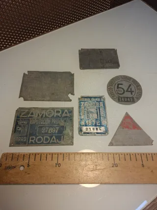 Lote 5 Placas Antiguas Carruaje