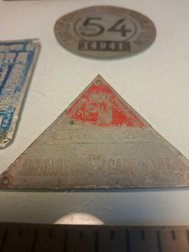 Lote 5 Placas Antiguas Carruaje